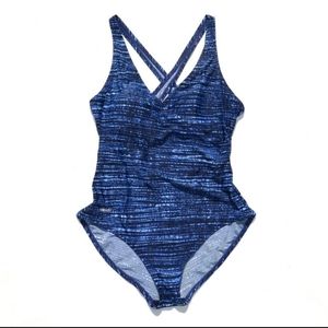 Speedo Blue One Piece Bathing Suit